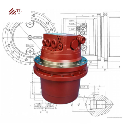 Ekskavator yedek parçaları PC40-5 Final Drive 20S-60-22101 Komatsu için seyahat motoru Assy